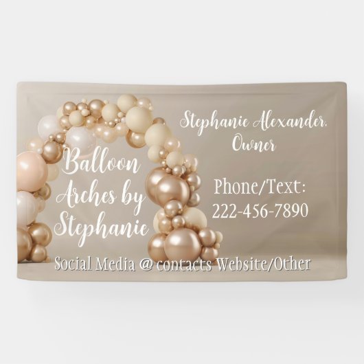 Balloon Arch Artist Party Planner Decoreren Spandoek (Horizontaal)