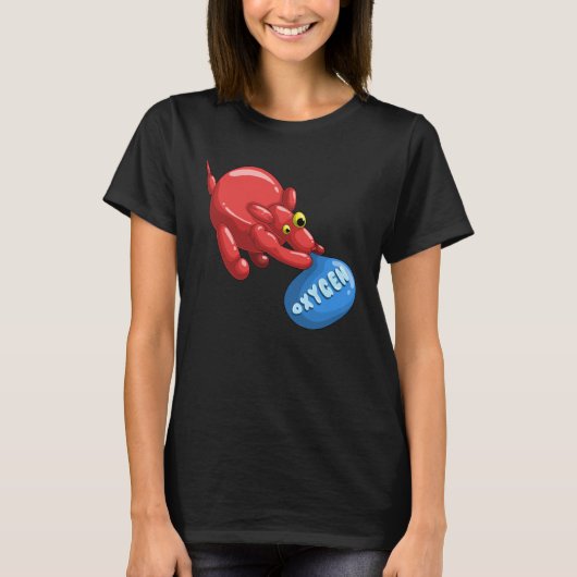 Balloon Balloon Animal Dog Inhaling Oxygen T-shirt (Voorkant)