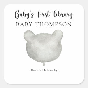 Balloon beer - baby's eerste bibliotheek vierkante sticker