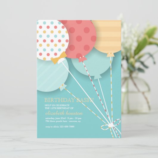 Balloon Bouquet 2 Invitation (Debout devant)