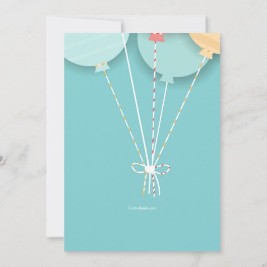 Balloon Bouquet 2 Invitation (Dos)