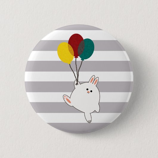 Balloon Bunny Ronde Button 5,7 Cm (Voorkant)