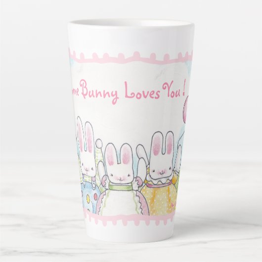 Balloon Bunny Tall Latte Mug (Devant)