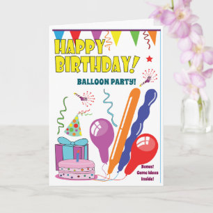 BALLOON carte d'anniversaire pour les enfants