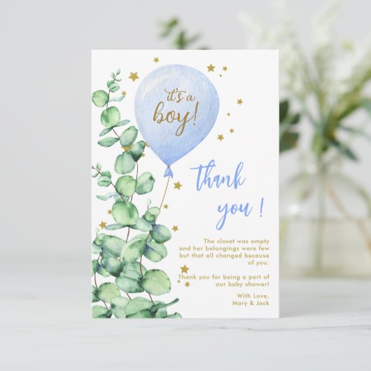 Balloon C'est un garçon Baby shower Merci (Debout devant)