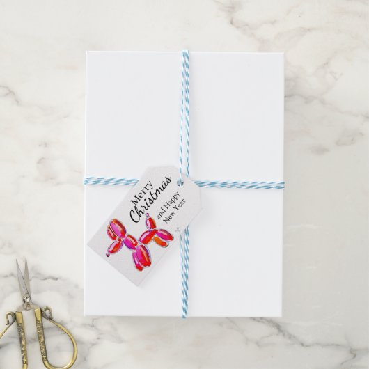 Balloon Dog Cadeaulabel (Met Touw)