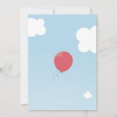 BALLOON fête de premier anniversaire invitation bl (Dos)