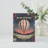Balloon Fireworks 1776–2026 Backyard Party Invite! Briefkaart (Staand voorkant)