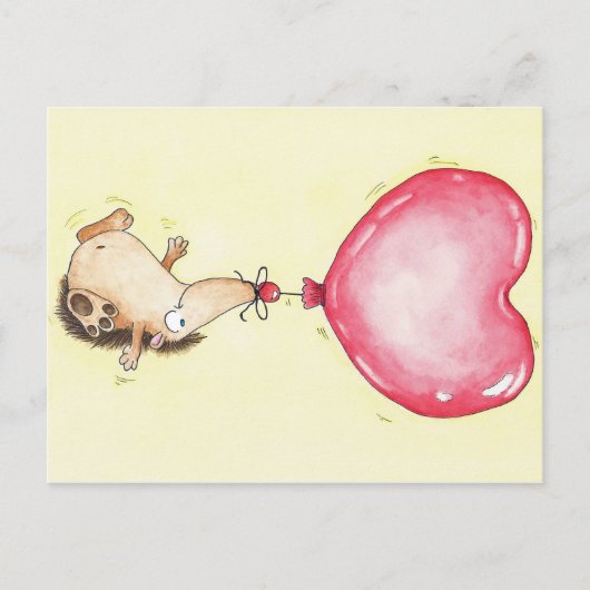 BALLOON HEDGEHOG briefkaart van Nicole Janes (Voorkant)
