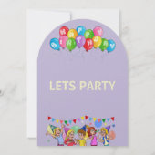 Balloon Kids Birthday Invitation (Dos)