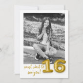 Balloon Or Sweet 16 Invitation photo Anniversaire (Dos)