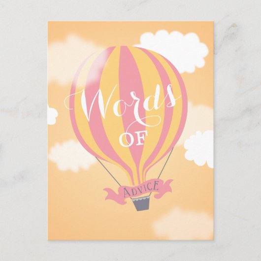 Balloon Orange Paroles de Conseil Maman Carte Post (Devant)
