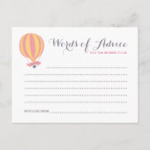 Balloon Orange Paroles de Conseil Maman Carte Post (Dos)