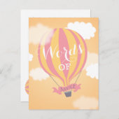 Balloon Orange Paroles de Conseil Maman Carte Post (Devant / Derrière)