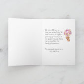 Balloon Ours Teddy Pink Dieu Parents Carte de reme (Intérieur)