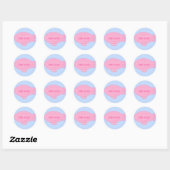 Balloon Pink Blimp Dans Blue Sky Custom Sticker (Feuille)