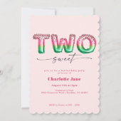 Balloon Pink Watermelon Invitation 2e anniversaire (Devant)