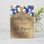 Balloon rose or Invitation de fête d'anniversaire (Debout devant)