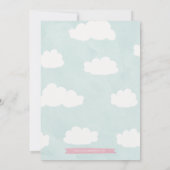 Balloon rose Premier Anniversaire Photo Invitation (Dos)