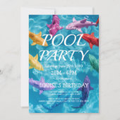 Balloon Sharks I Pool Party Invitation (Devant)