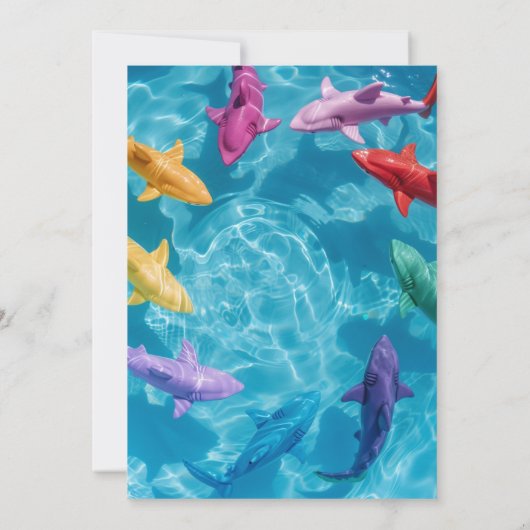 Balloon Sharks I Pool Party Invitation (Dos)