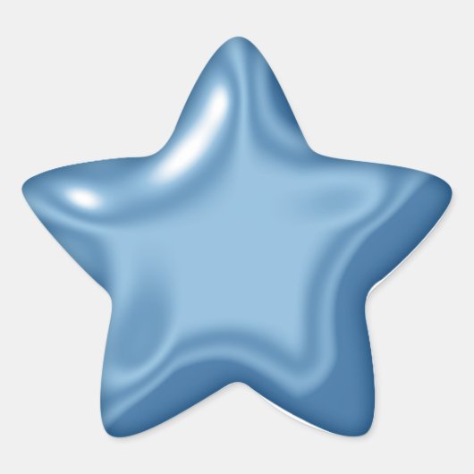 Balloon Star Blue Sticker (Voorkant)