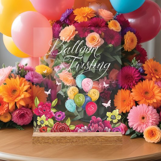 Balloon Twisting Alice In Wonderland Florals