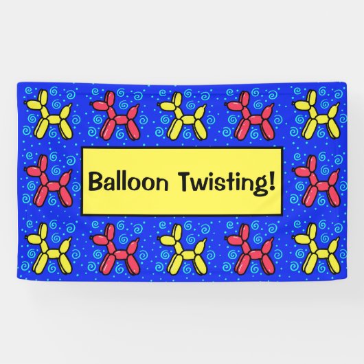 Balloon Twisting ! Banderole (Horizontal)