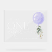 Balloon violet, verdure, premier anniversaire Bien (Recto)