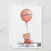Balloon Whimsical Invitation d'anniversaire avec P (Dos)
