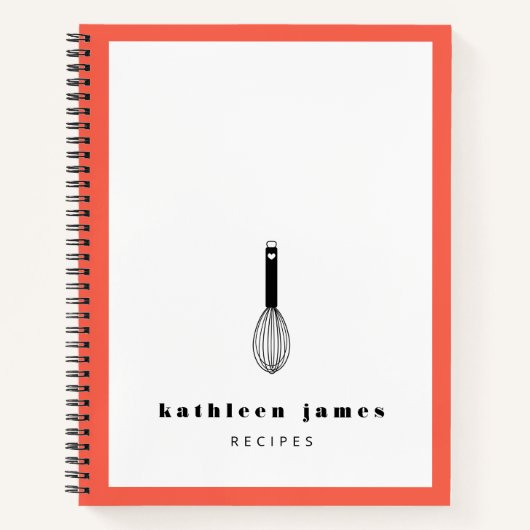 Balloon Whisk Coral profond Carnet blanc (Devant)