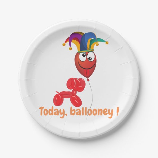 Ballooney Party Papieren Bordje (Voorkant)
