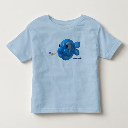 Balloonimals blaast de vis. kinder shirts (Voorkant)