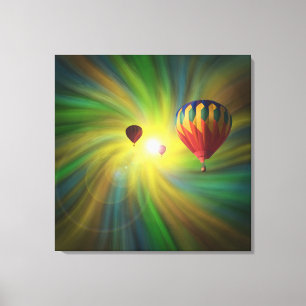 Ballooning in Fantasy Vortex Wrapped Canvas Afdruk