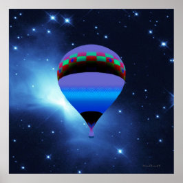 Ballooning met sterren poster