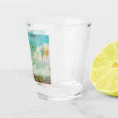 Ballooning over kunstreizen in Parijs Shot Glas (Rechts)