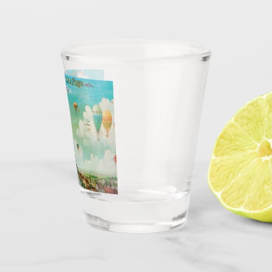 Ballooning over kunstreizen in Parijs Shot Glas (Rechts)