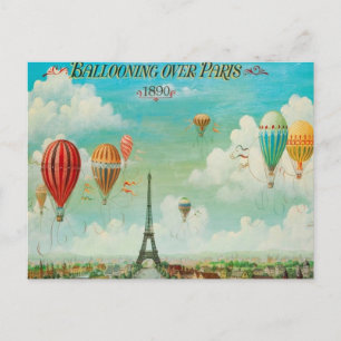 Ballooning over Parijs Briefkaart