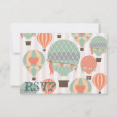 Balloons à air chaud avec Cartes RSVP de mariage d (Dos)