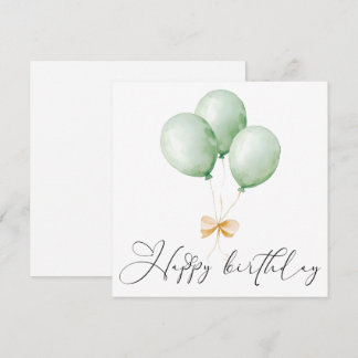 Balloons and Bow Happy Birthday Greeting Card Kaart
