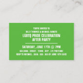 Balloons arc-en-ciel, carte Invitation LGBTQ Pride (Dos)