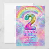Balloons Birthday 2th Birthday  Kaart (Voorkant / Achterkant)