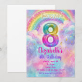 Balloons Birthday 8th Birthday  Kaart (Voorkant / Achterkant)