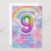 Balloons Birthday 9th Birthday Kaart (Voorkant / Achterkant)