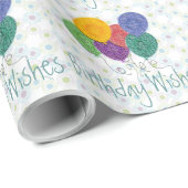 BaLLoOnS Birthday Wishes Cadeaupapier (Rol Hoek)