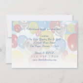 Balloons Ciel Colorés Invitations Personnalisables (Dos)