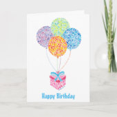 Balloons d'anniversaire Carte de voeux (Devant)
