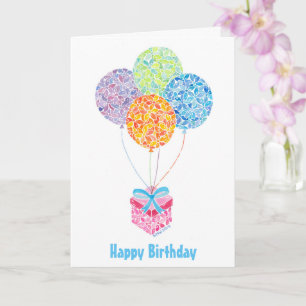 Balloons d'anniversaire Carte de voeux