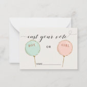 Balloons de carte de vote pour la révélation du ge (Devant)