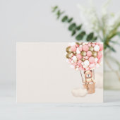 Balloons d'ours en or rose Carte de boîtier pour f (Debout devant)